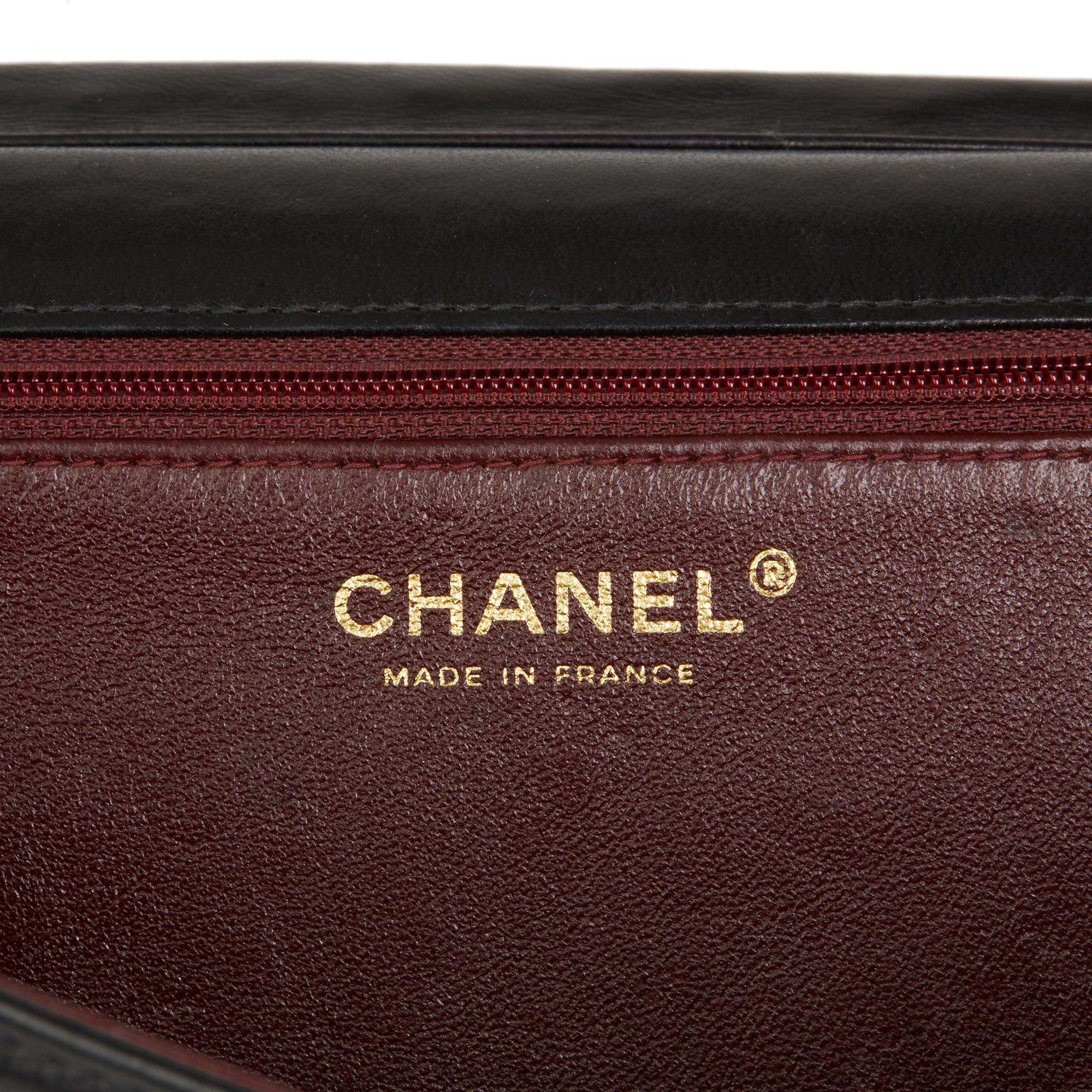 2003 Chanel schwarz gesteppte Lammfell Vintage kleine klassische Single Full Flap Bag 3