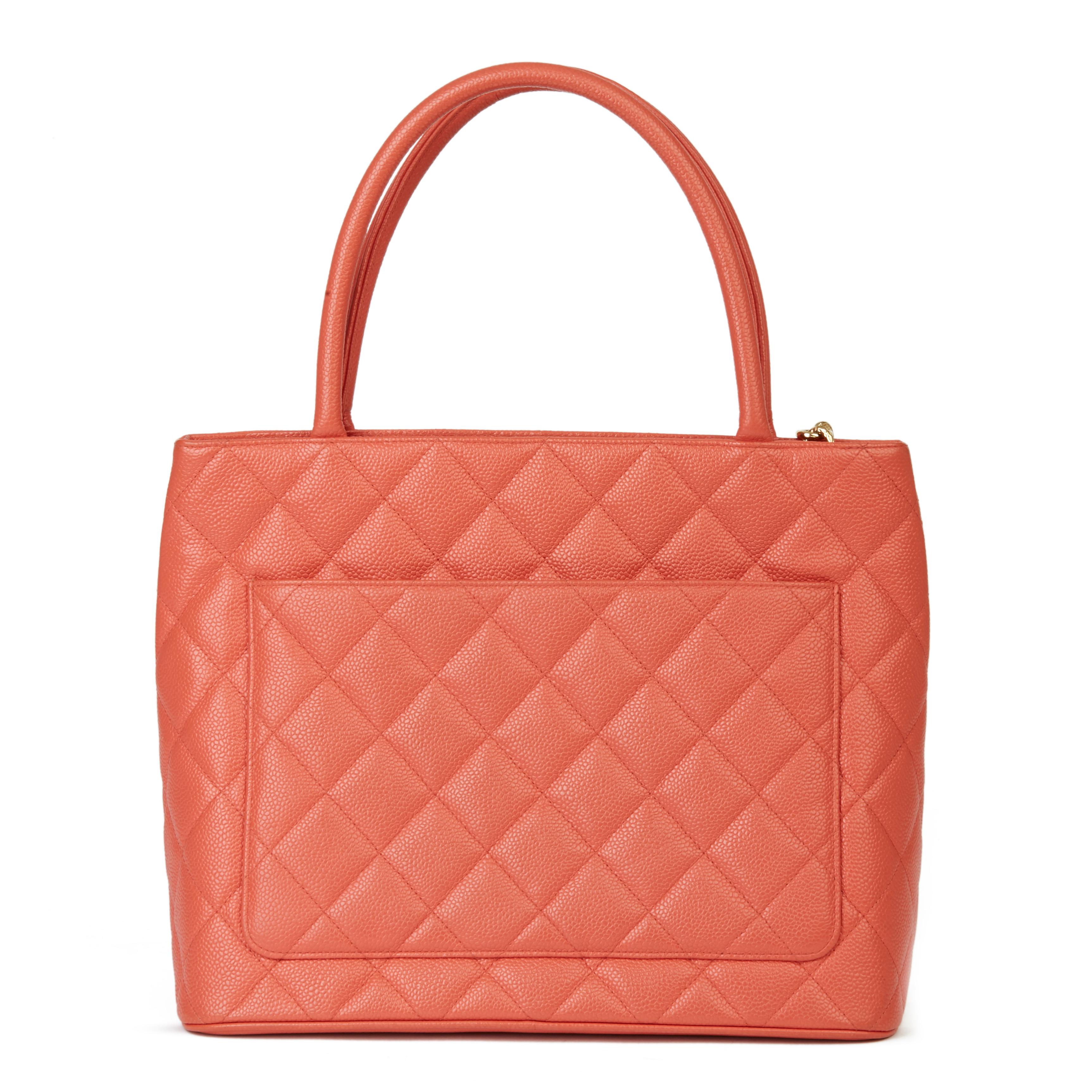 chanel pink medallion tote