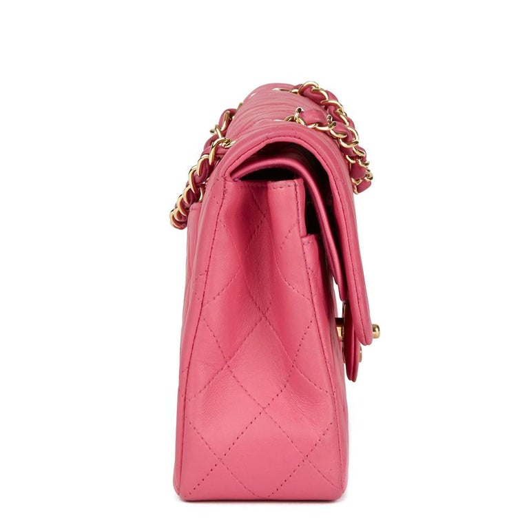 2003 Chanel Pink Quilted Lambskin Small Classic Double Flap Bag at 1stDibs