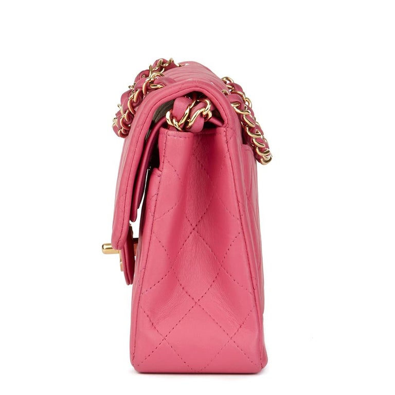 2003 Chanel Pink Quilted Lambskin Small Classic Double Flap Bag at 1stDibs