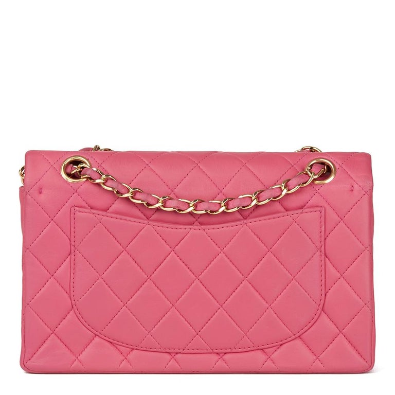 2003 Chanel Pink Quilted Lambskin Small Classic Double Flap Bag at 1stDibs