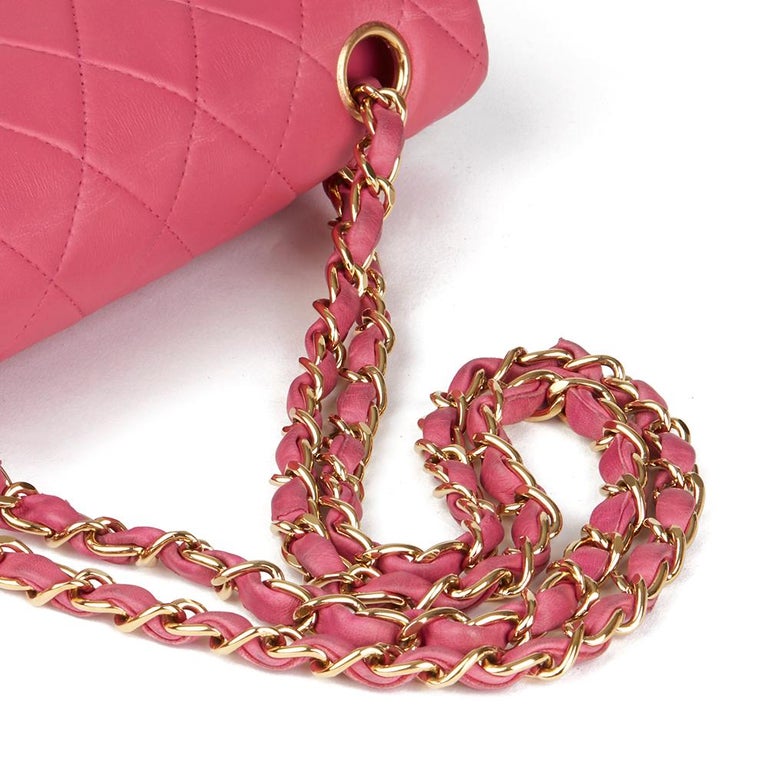 2003 Chanel Pink Quilted Lambskin Small Classic Double Flap Bag at 1stDibs