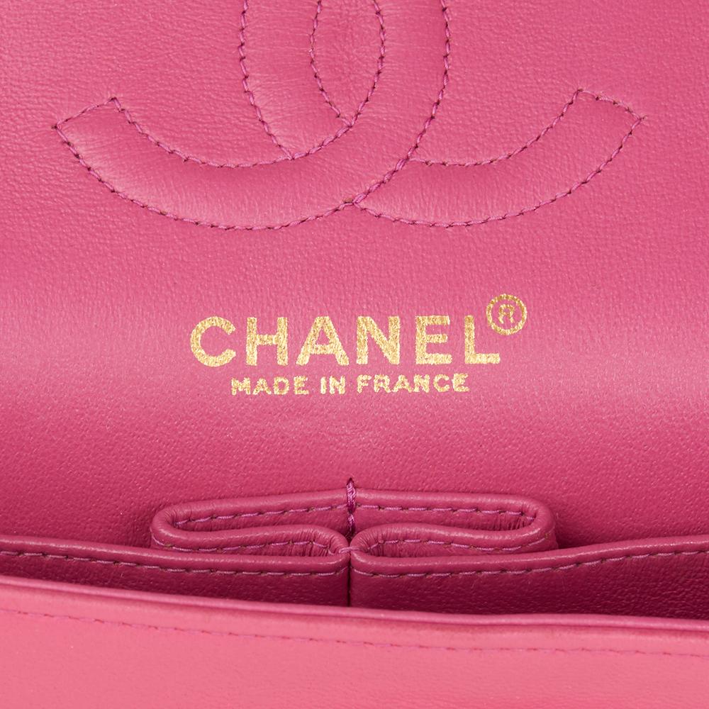 2003 Chanel Pink Quilted Lambskin Small Classic Double Flap Bag 4