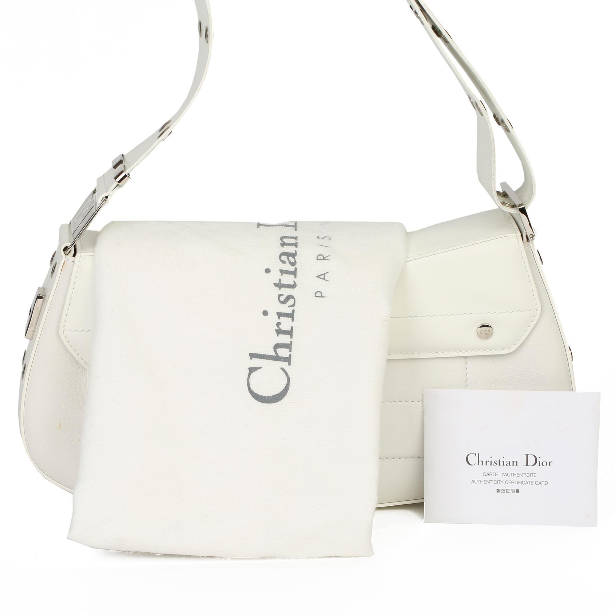 2003 Christian Dior White Calfskin Leather Columbus 4