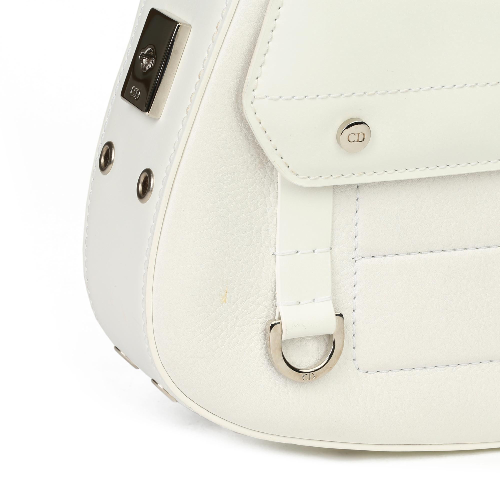 2003 Christian Dior White Calfskin Leather Columbus 5