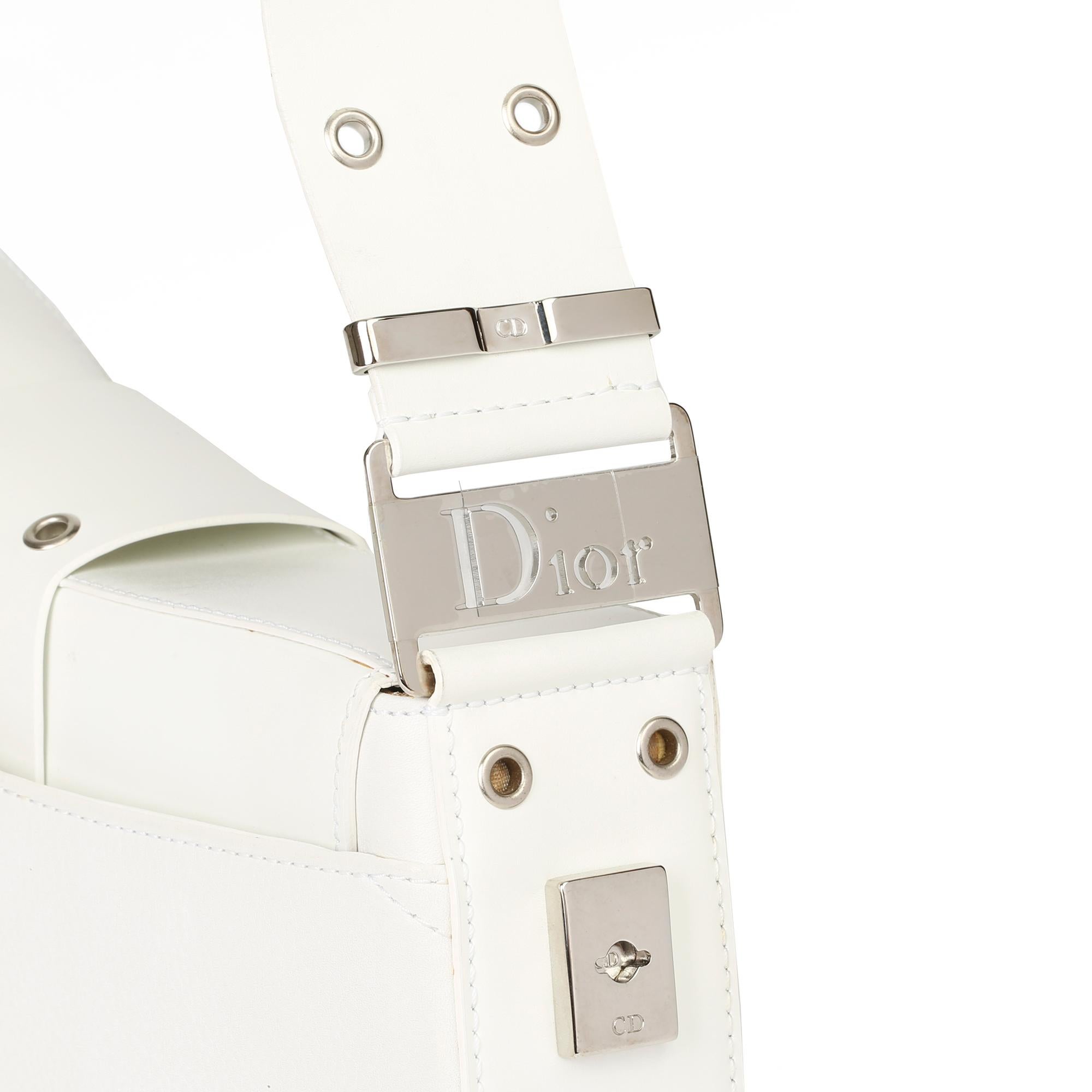 Women's 2003 Christian Dior White Calfskin Leather Columbus