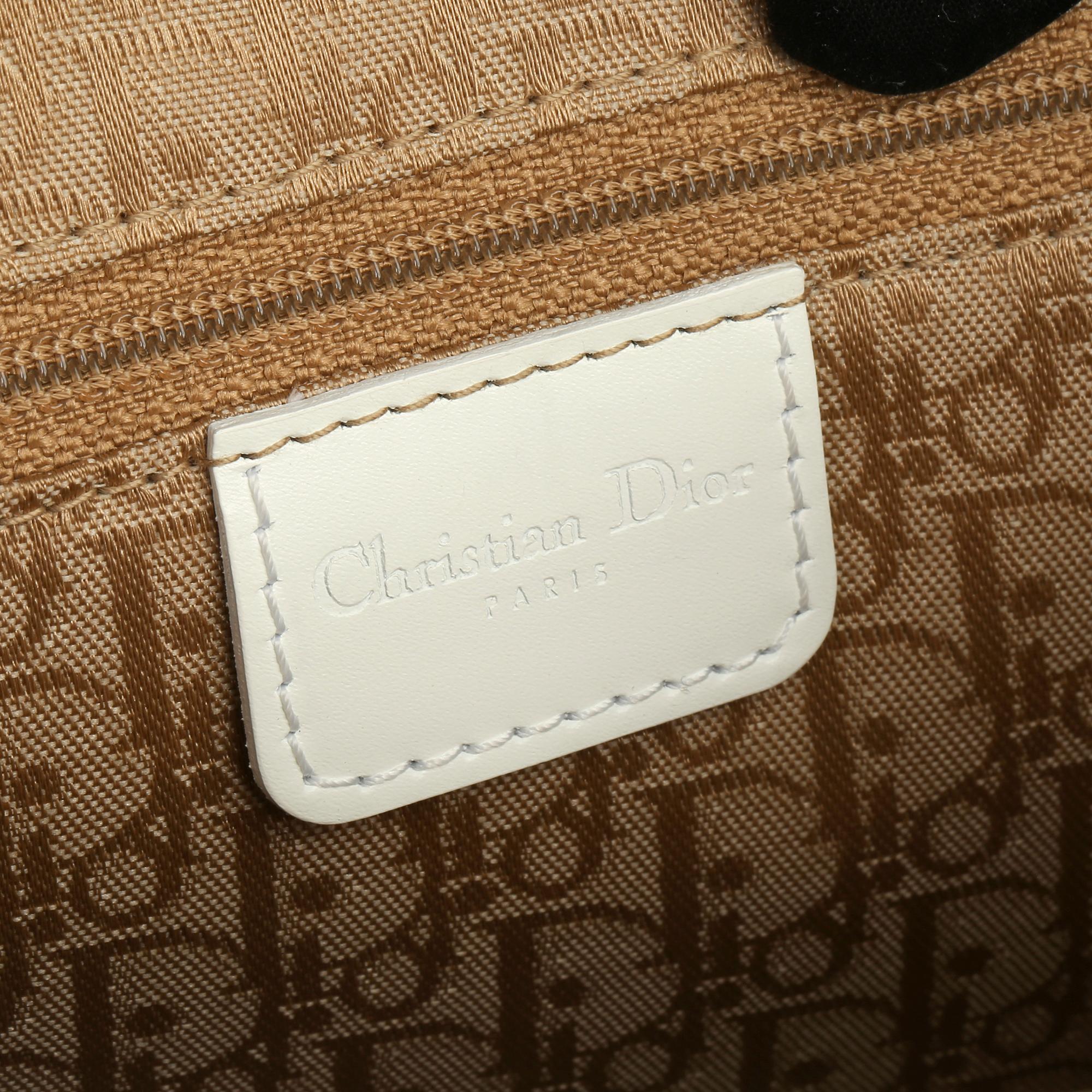 2003 Christian Dior White Calfskin Leather Columbus 1