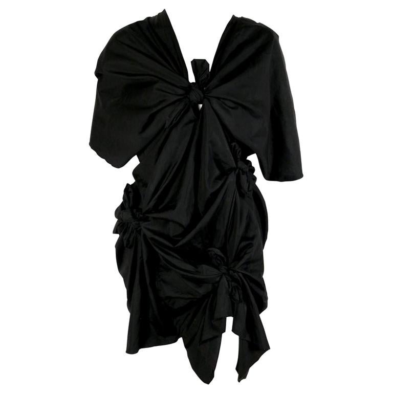 2003 COMME DES GARCONS black knotted runway dress