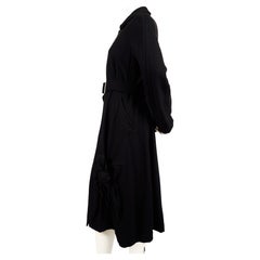 2003 COMME DES GARCONS jet black wool coat with knot detail