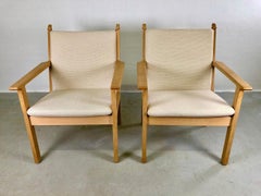 2003 Danish Hans J. Wegner Two GE-284 Getama 100 Year Jubilee Lounge Chairs