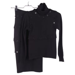 2003 Dolce Gabbana AW2003 turtleneck suit with skirt runway