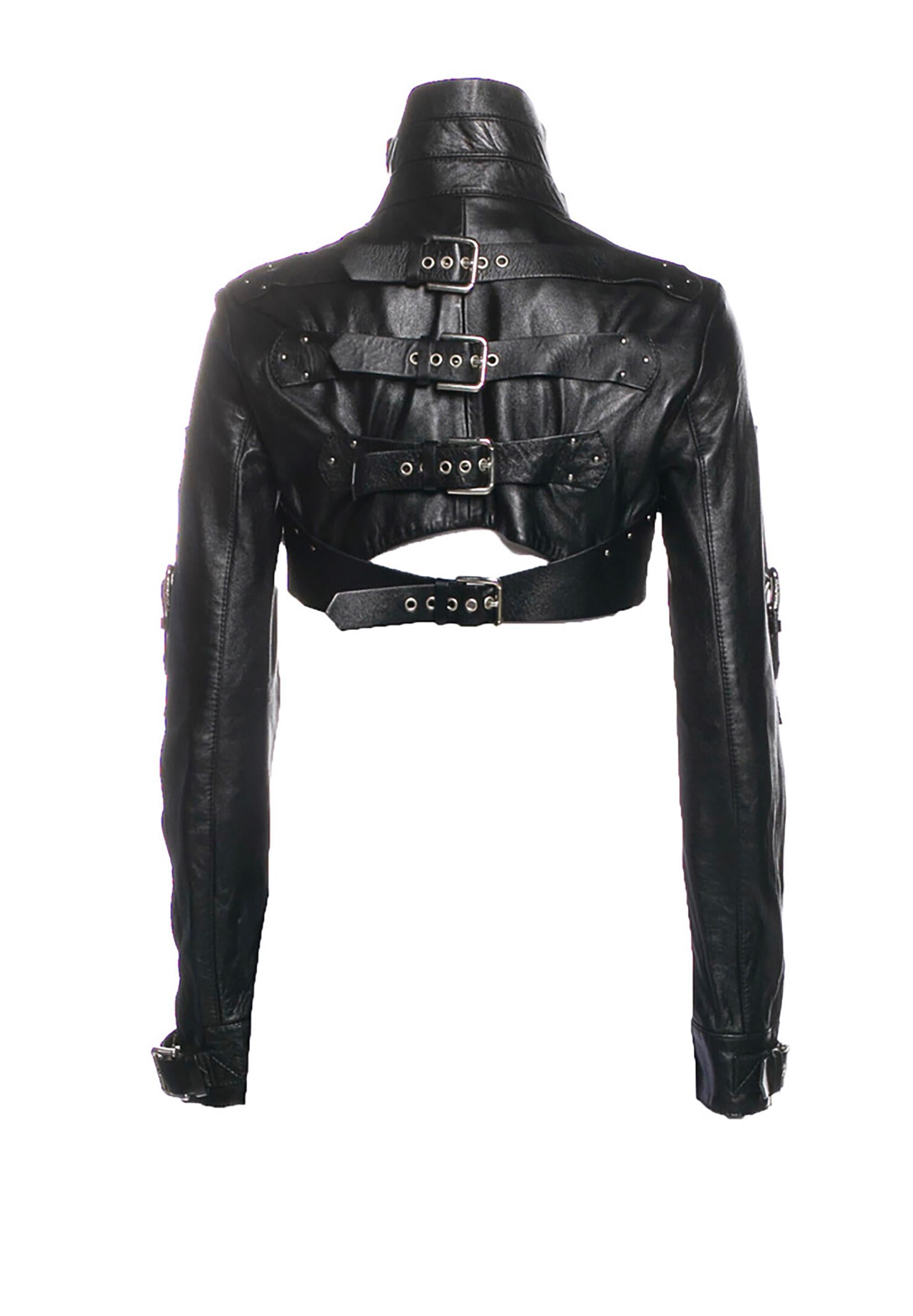 leather jacket with buckles