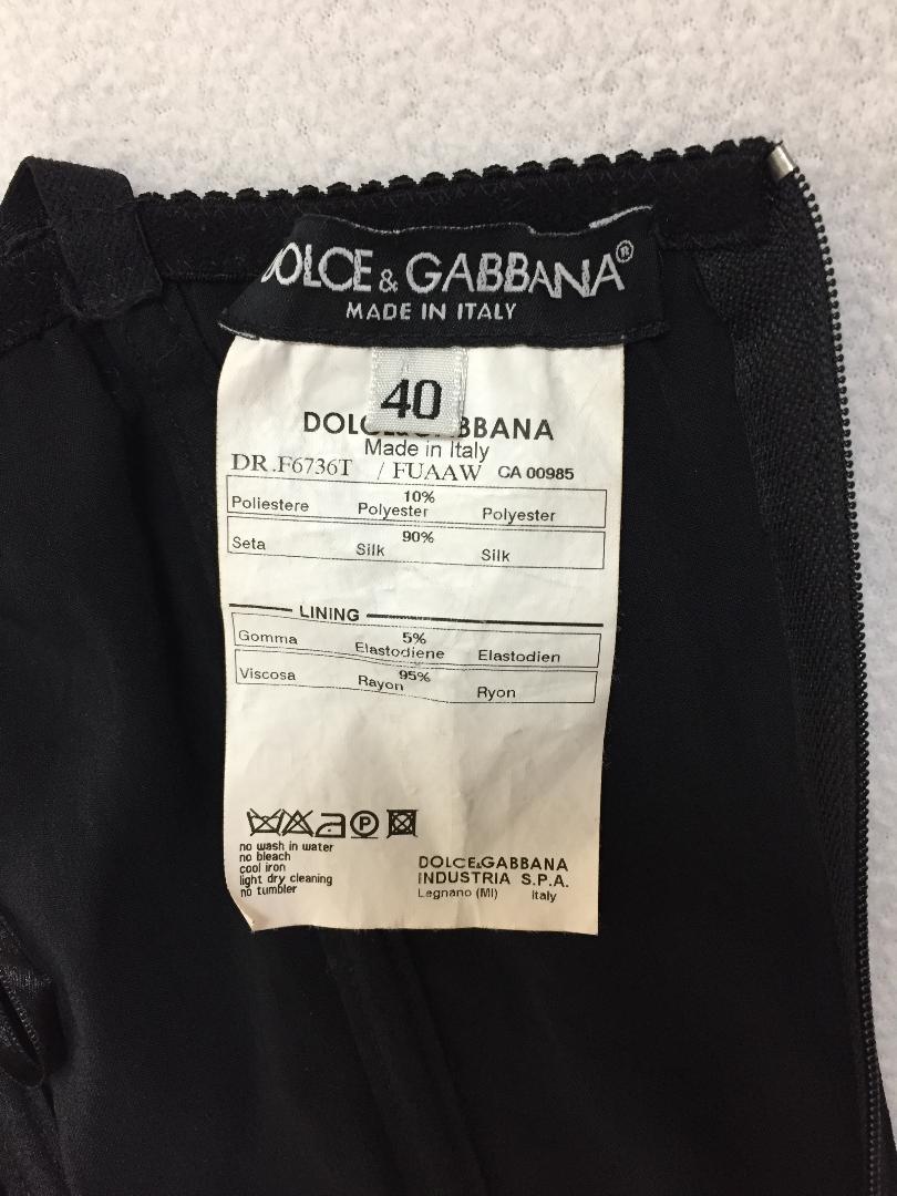 2003 Dolce & Gabbana Black Silk Blend Corset Pin-Up Micro Mini Dress In Good Condition In Yukon, OK