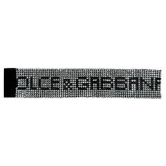 2003 Dolce & Gabbana Crystal Rhinestone Logo Spell Out Bracelet