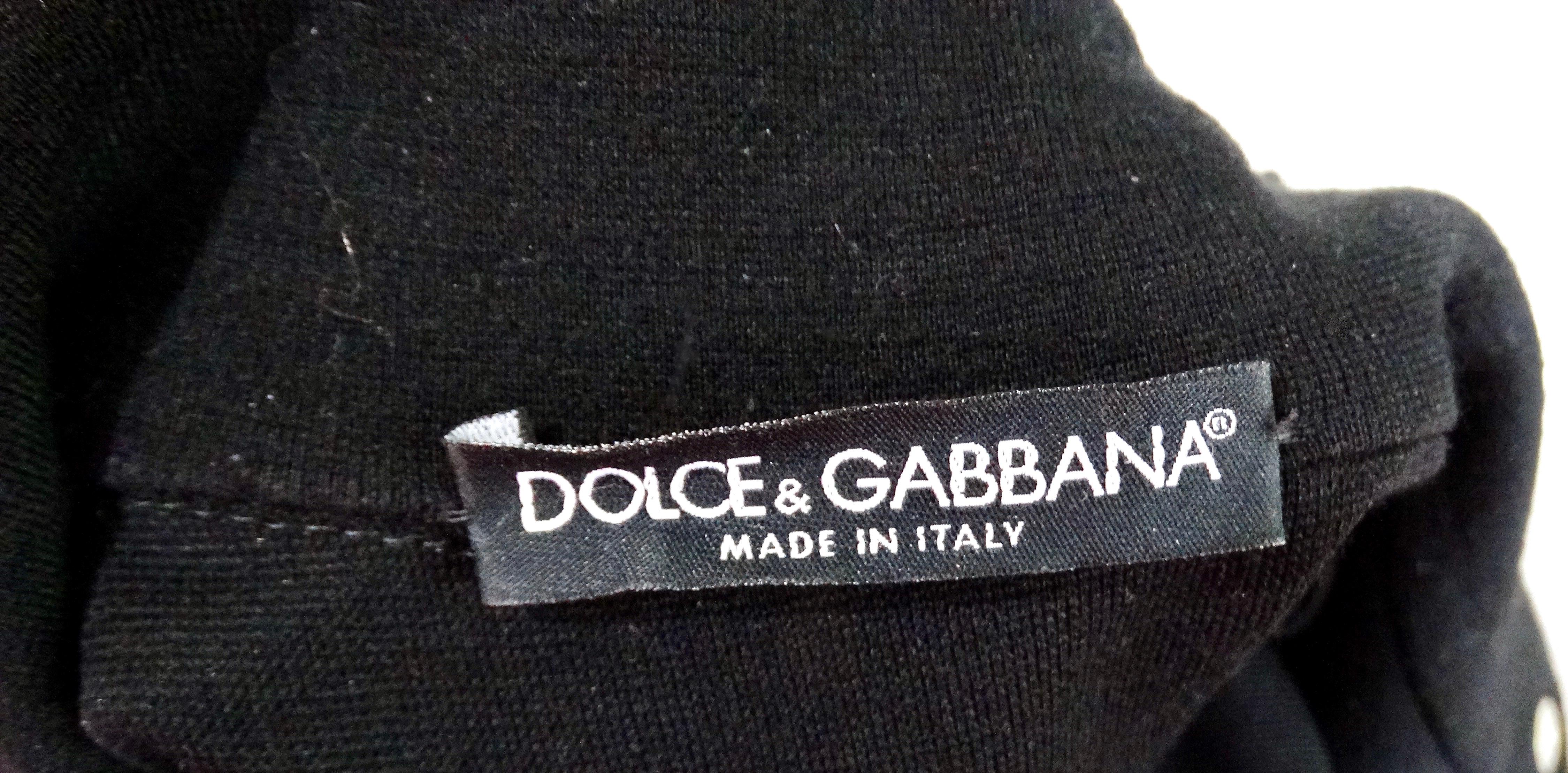2003 Dolce & Gabbana F/W Runway Black Knit Snap-Up Convertible Dress For Sale 7