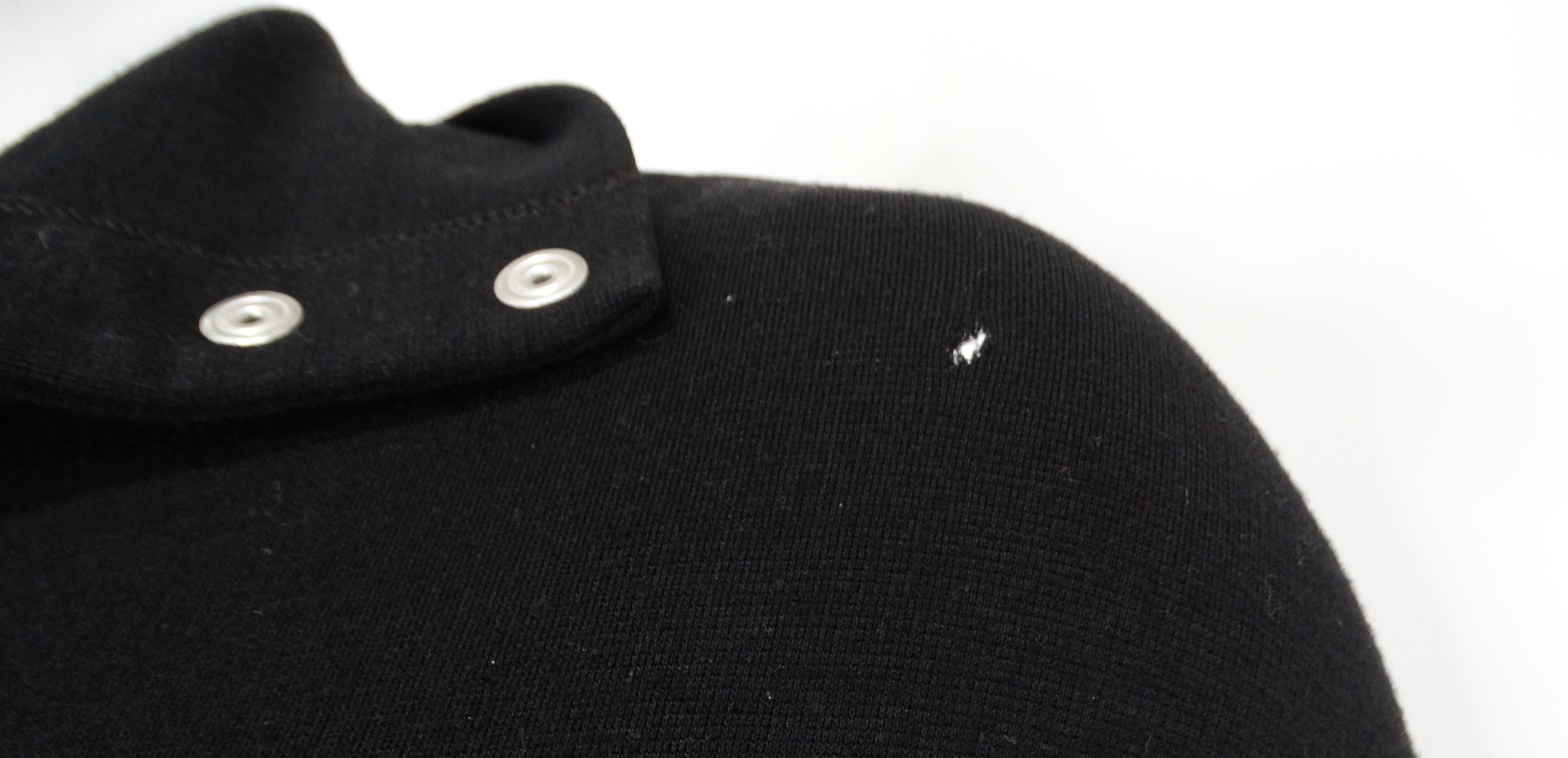 2003 Dolce & Gabbana F/W Runway Black Knit Snap-Up Convertible Dress For Sale 4