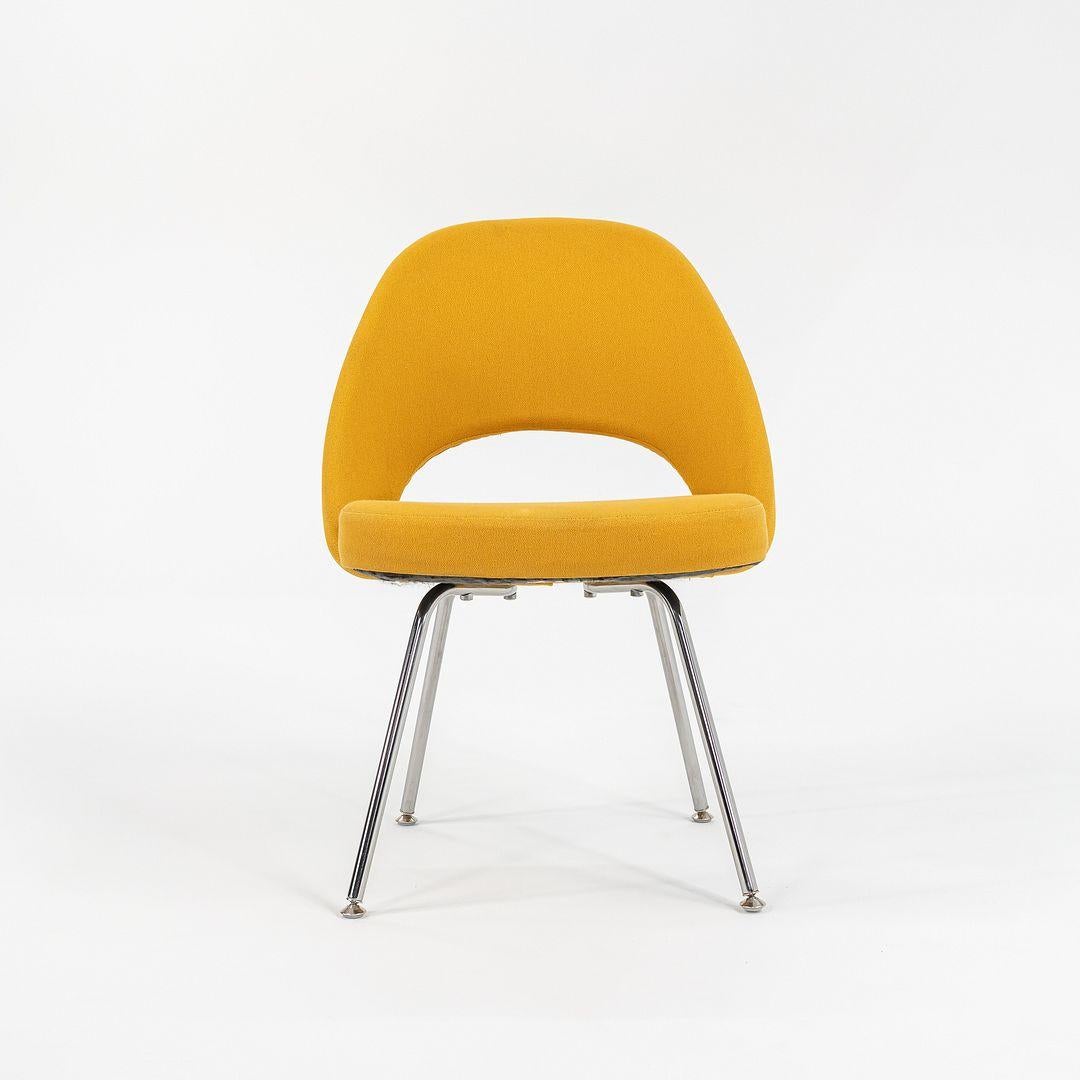 2003 Eero Saarinen for Knoll Executive Side Chair in Yellow Fabric, Model 72C en vente 4
