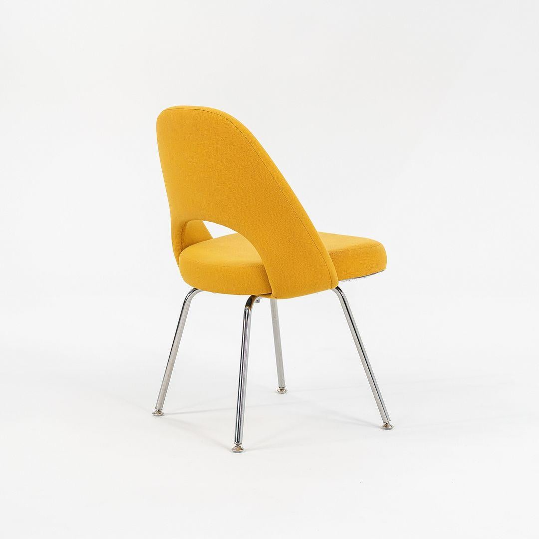 Américain 2003 Eero Saarinen for Knoll Executive Side Chair in Yellow Fabric, Model 72C en vente