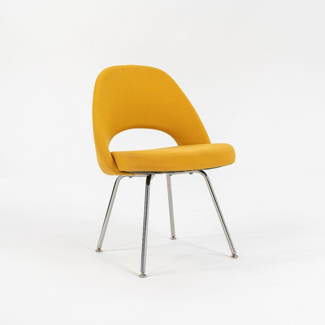 2003 Eero Saarinen for Knoll Executive Side Chair in Yellow Fabric, Model 72C Bon état - En vente à Philadelphia, PA