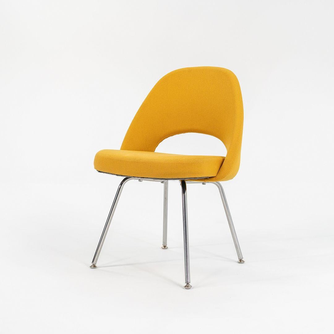 2003 Eero Saarinen for Knoll Executive Side Chair in Yellow Fabric, Model 72C en vente 1