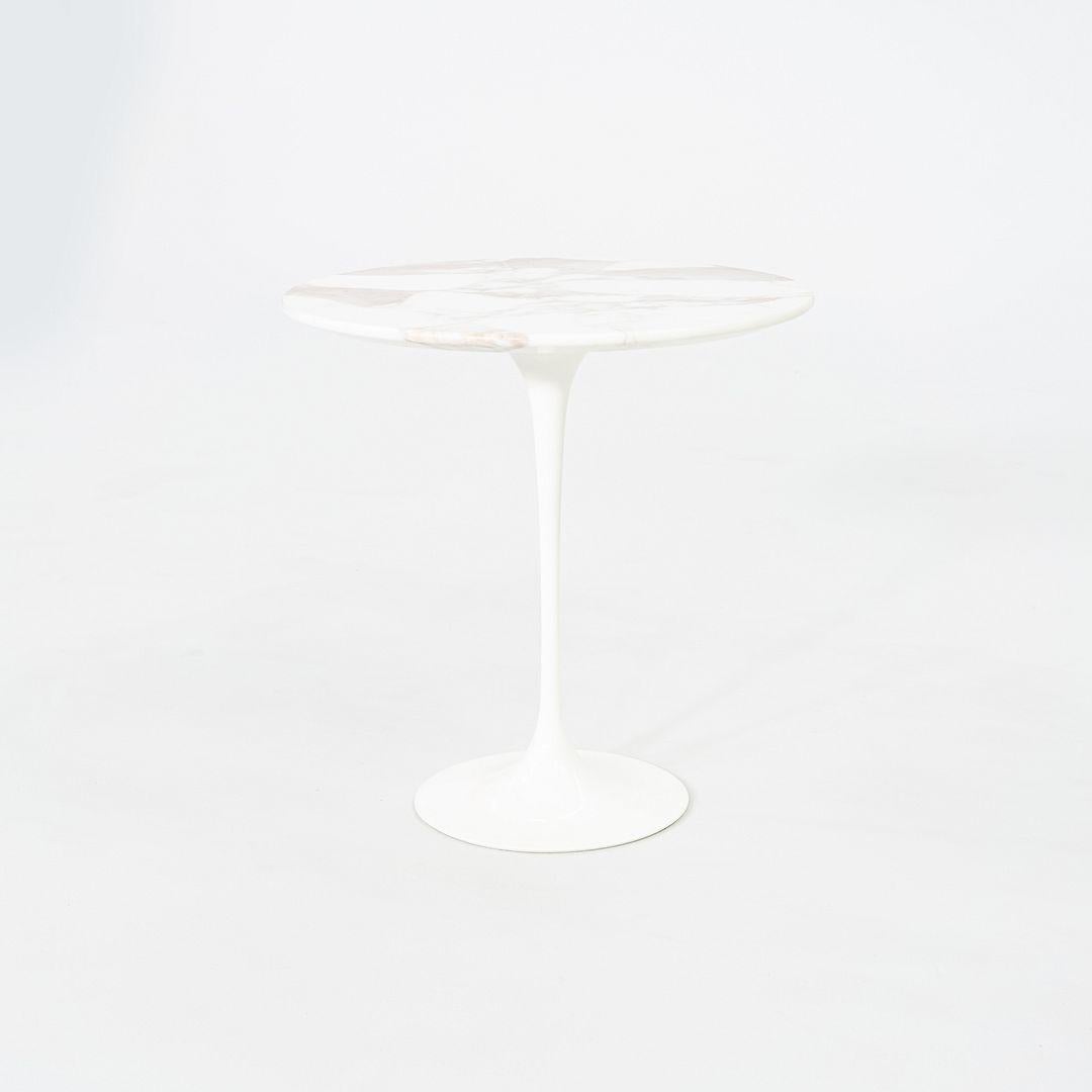 2003 Eero Saarinen for Knoll Tulip Side Table in Calacatta Gold Marble 20