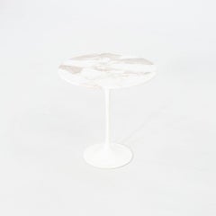 2003 Eero Saarinen for Knoll Tulip Side Table in Calacatta Gold Marble 20"