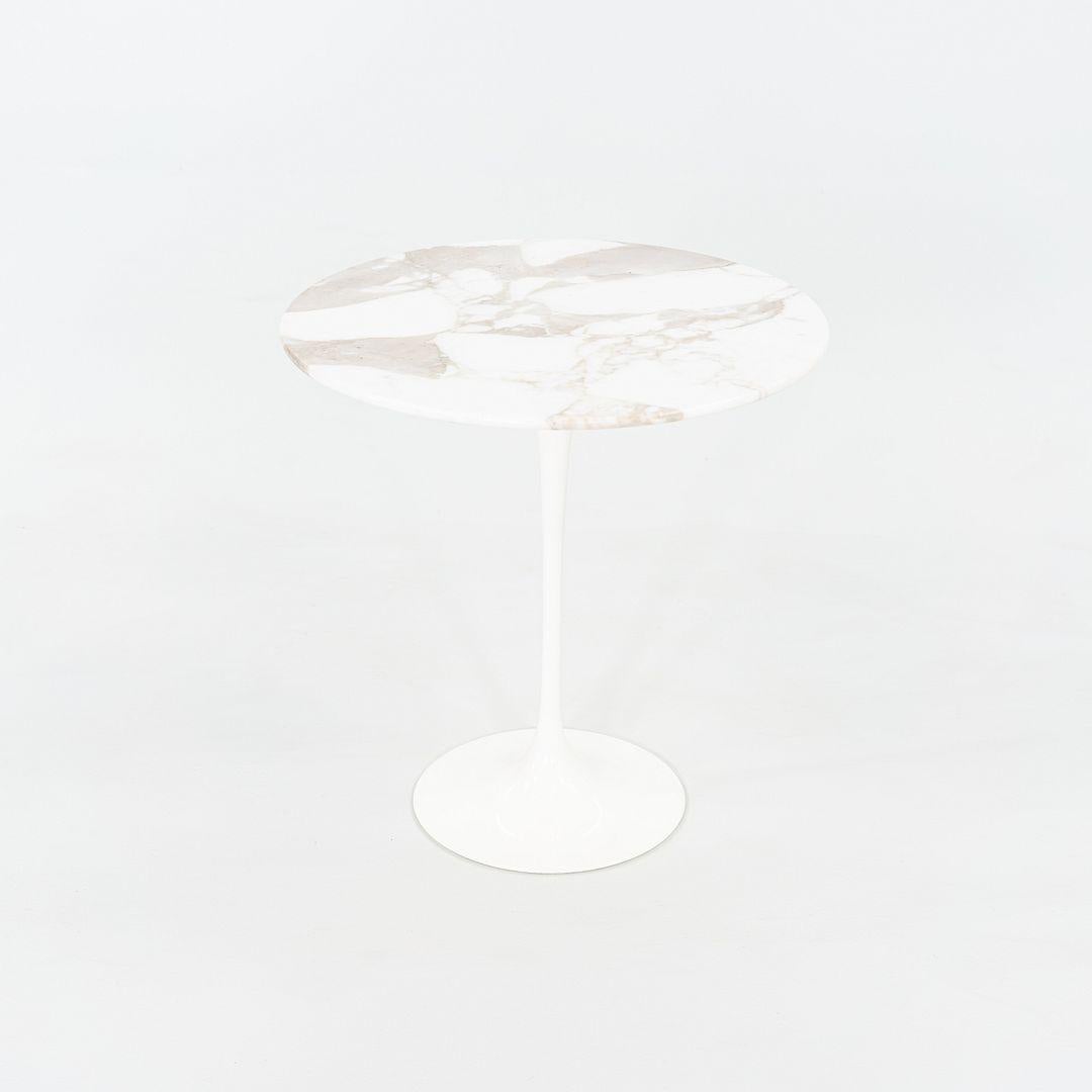 American 2003 Eero Saarinen for Knoll Tulip Side Table in Calacatta Gold Marble 20