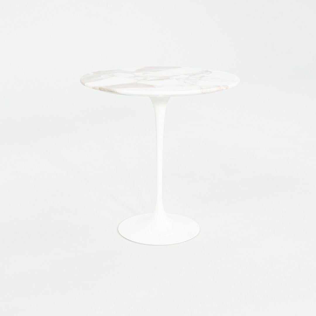 2003 Eero Saarinen for Knoll Tulip Side Table in Calacatta Gold Marble 20