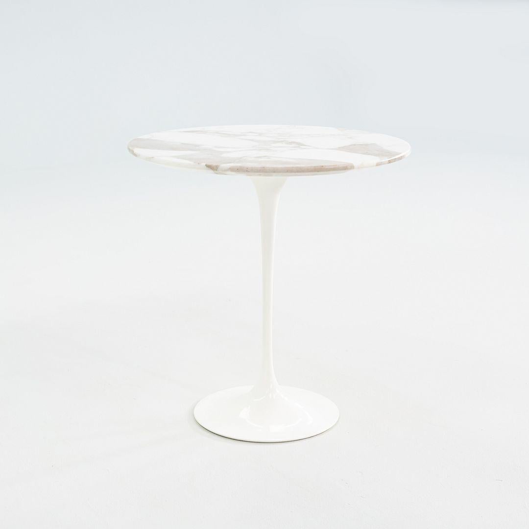 Contemporary 2003 Eero Saarinen for Knoll Tulip Side Table in Calacatta Gold Marble 20