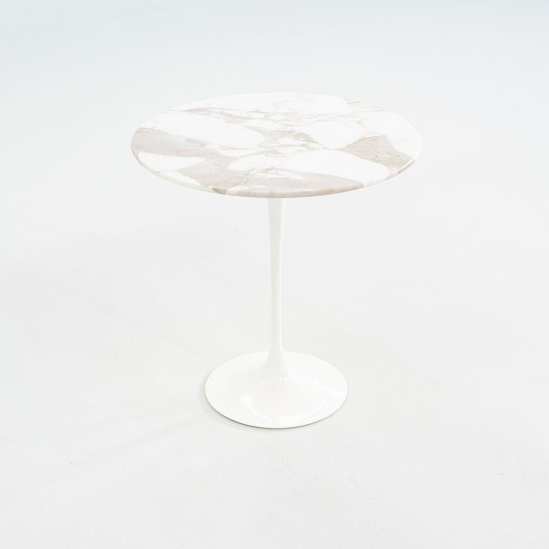 2003 Eero Saarinen for Knoll Tulip Side Table in Calacatta Gold Marble 20