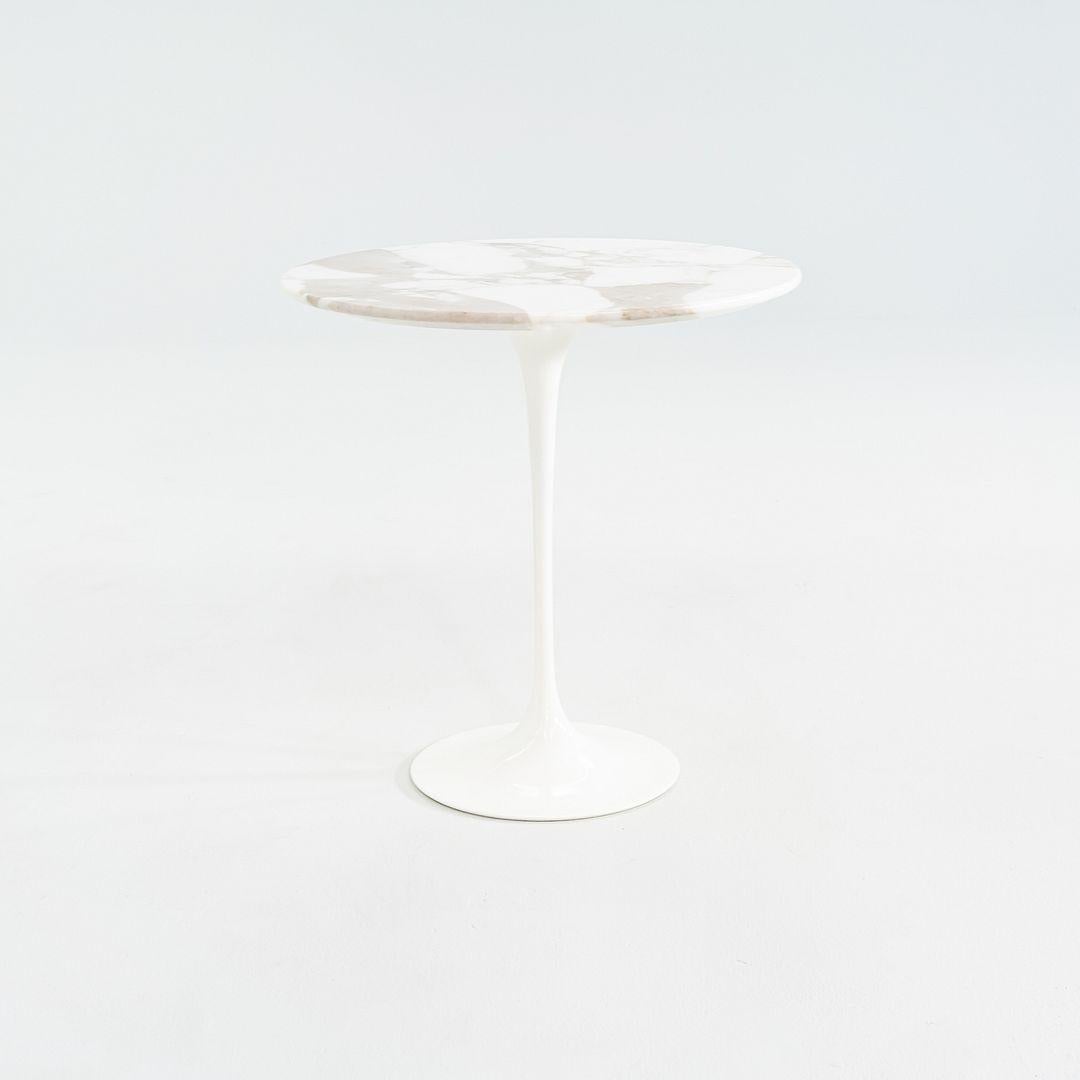 2003 Eero Saarinen for Knoll Tulip Side Table in Calacatta Gold Marble 20