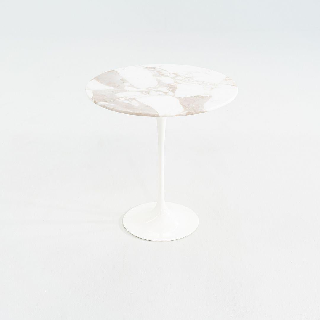 2003 Eero Saarinen for Knoll Tulip Side Table in Calacatta Gold Marble 20