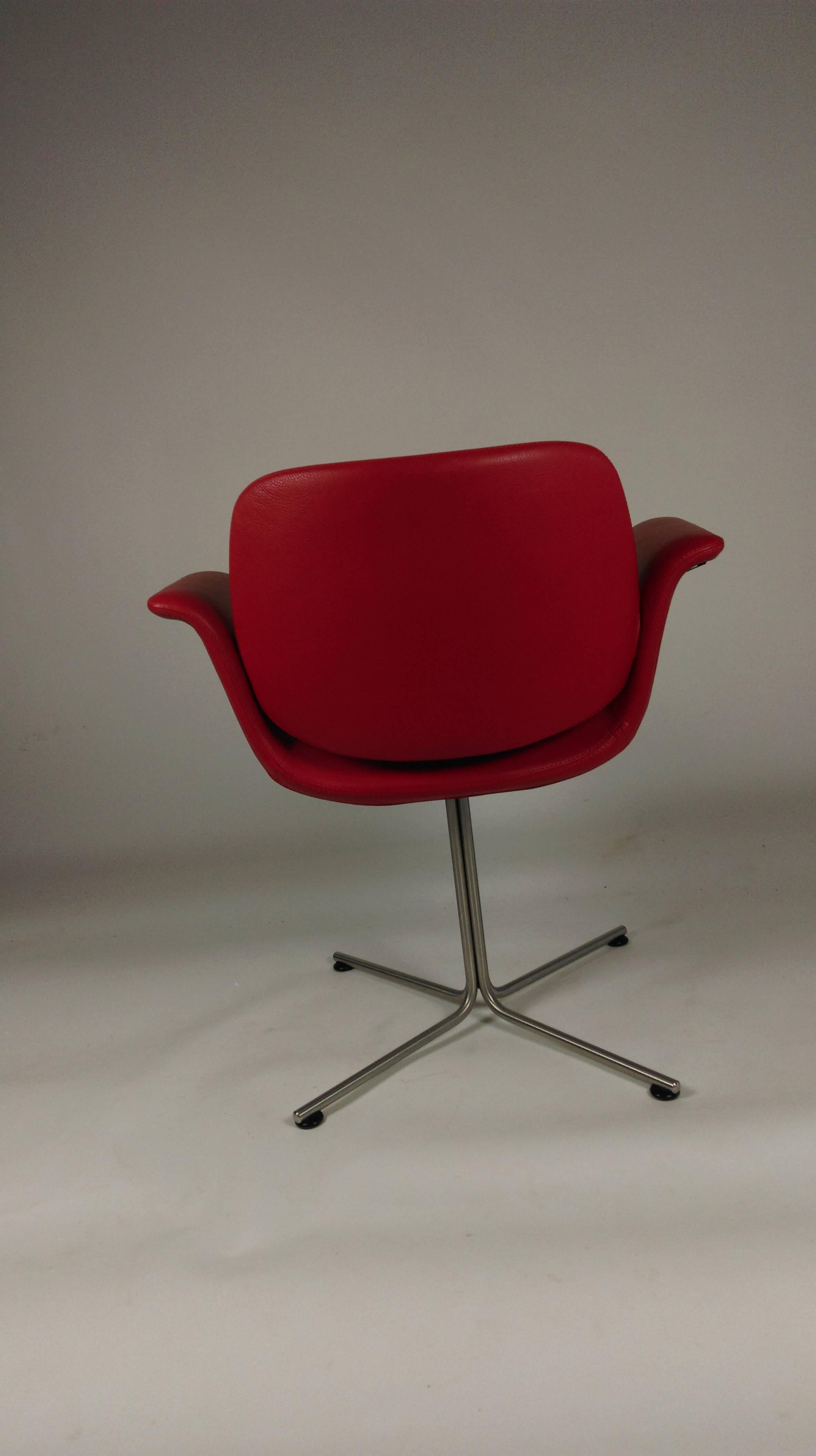Danish 2003 Foersom and Hjorth-Lorenzen Flamingo Armchair in Red Leather
