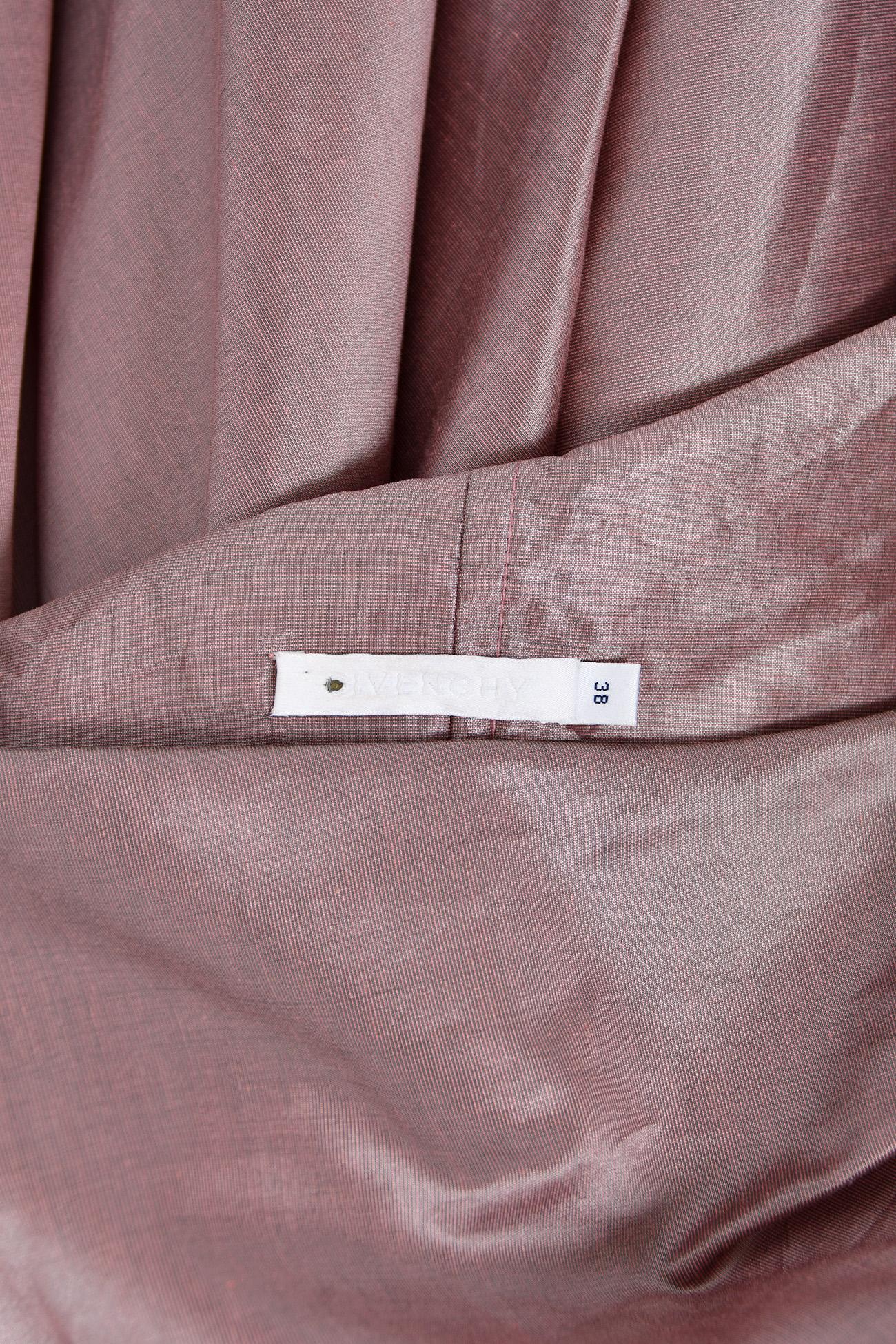 2003 Givenchy Mauve Pink Silk Asymmetric One-Shoulder Full Skirt Trained Gown 9