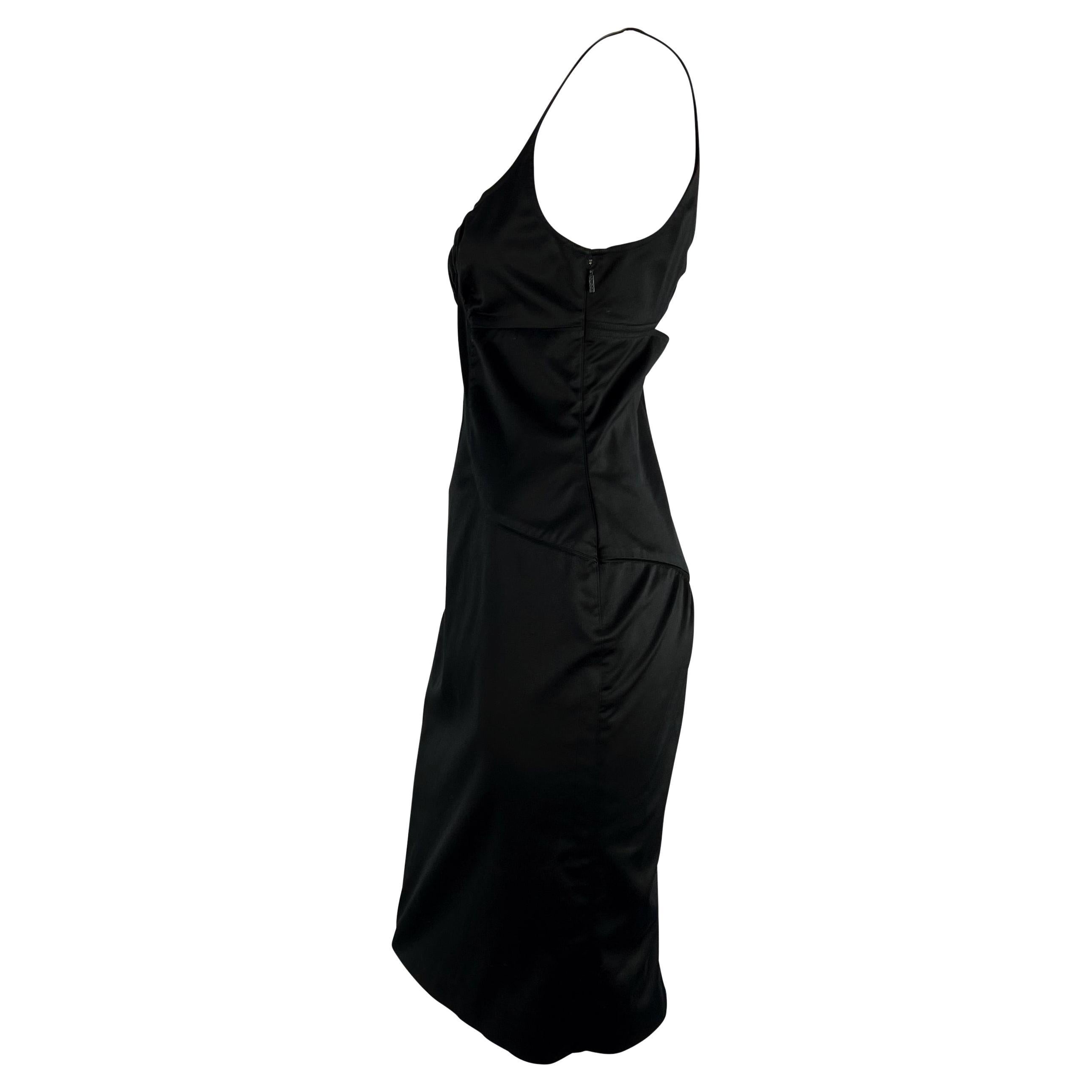 2003 Gucci by Tom Ford Back Tie Black Sleeveless Cutout Dress  In Excellent Condition In West Hollywood, CA