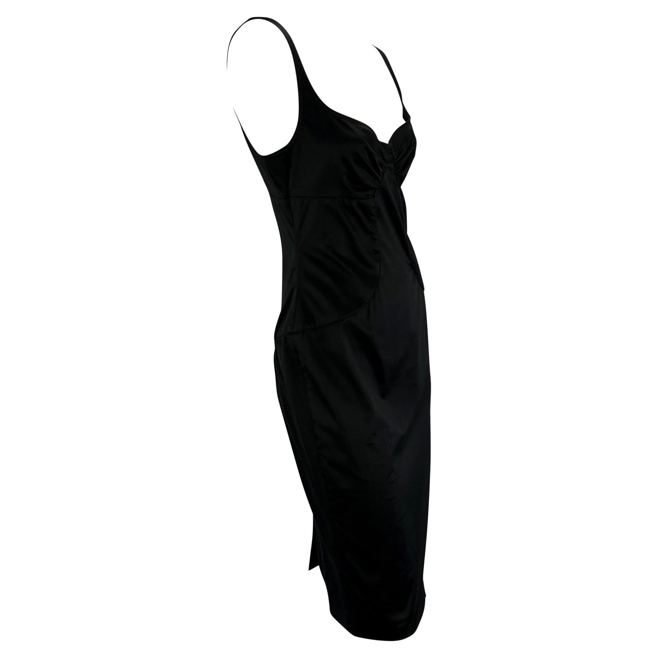 2003 Gucci by Tom Ford Back Tie Black Sleeveless Cutout Dress  2