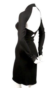 2003 GUCCI by TOM FORD black silk dress with cut-outs
