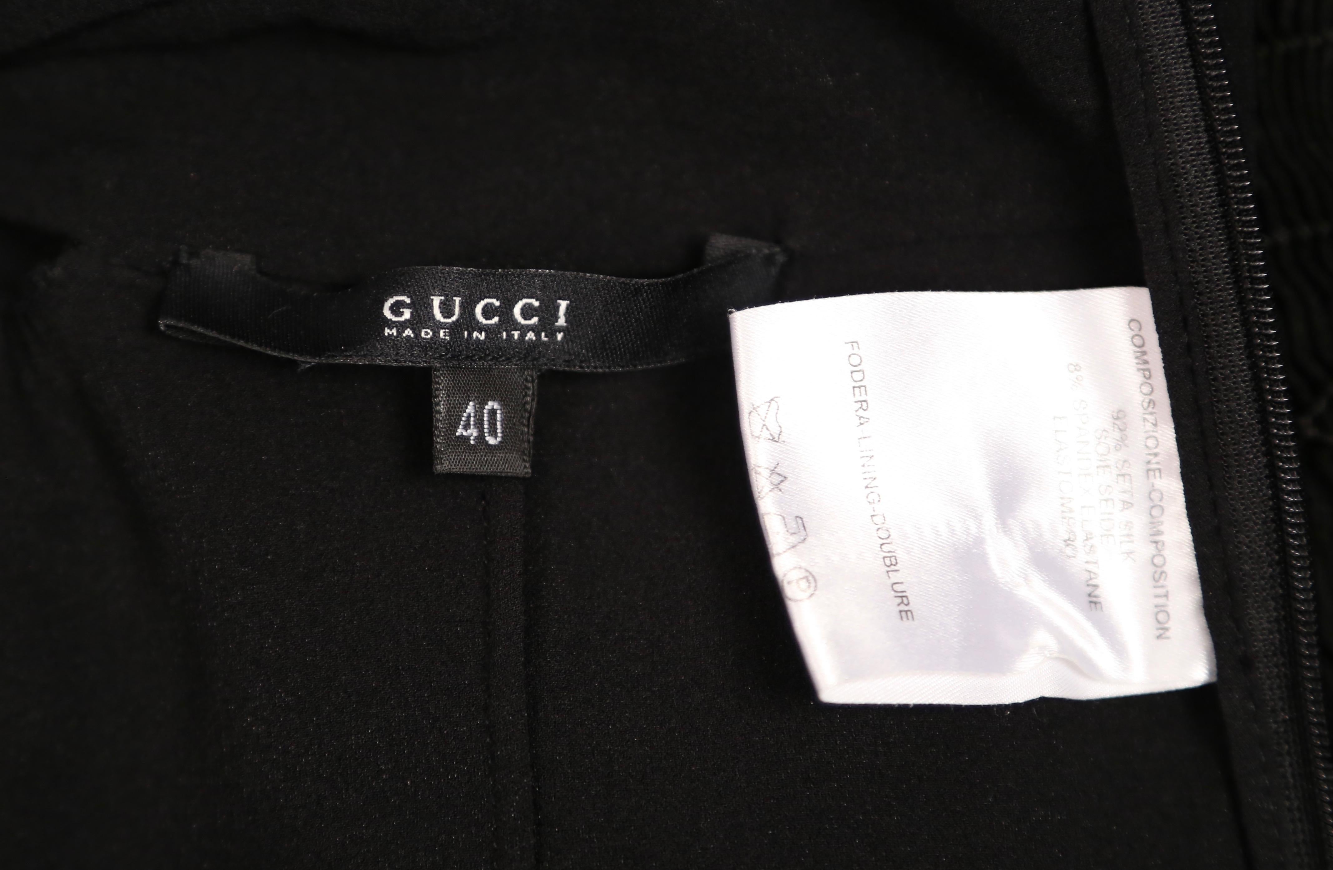 2003 GUCCI by TOM FORD black silk dress with cut-outs In Good Condition In San Fransisco, CA