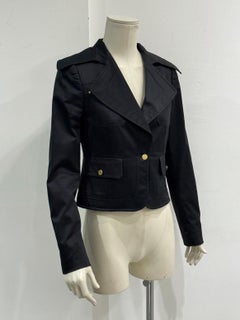 2003 Blazer croisé de tailleur noir Gucci by Tom Ford