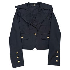 2003 Blazer croisé de tailleur noir Gucci by Tom Ford