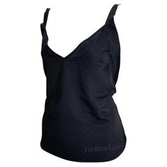 Gucci by Tom Ford GG Monogramm Schwarzes halbdurchsichtiges rückenfreies Oberteil aus Stretch