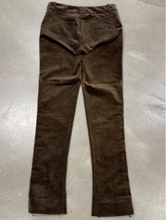 2003 Gucci by Tom Ford zipper flared velour pants