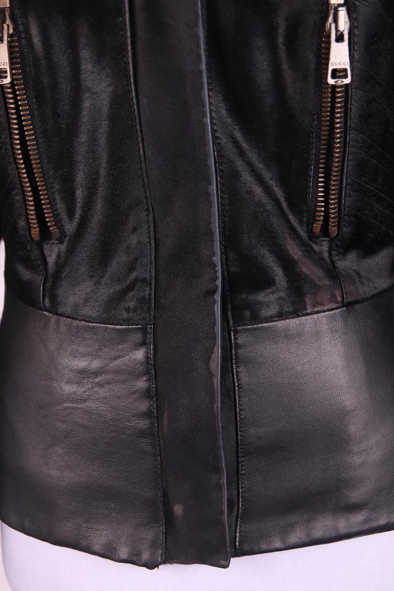 2003 Gucci Tom Ford 03-04 giacca in pelle con pelliccia in vendita 6