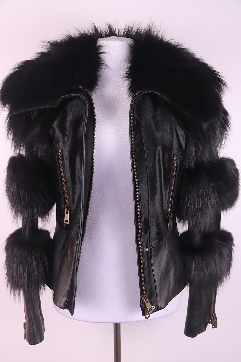 2003 Gucci Tom Ford 03-04 giacca in pelle con pelliccia In condizioni buone in vendita a Алматинский Почтамт, KZ