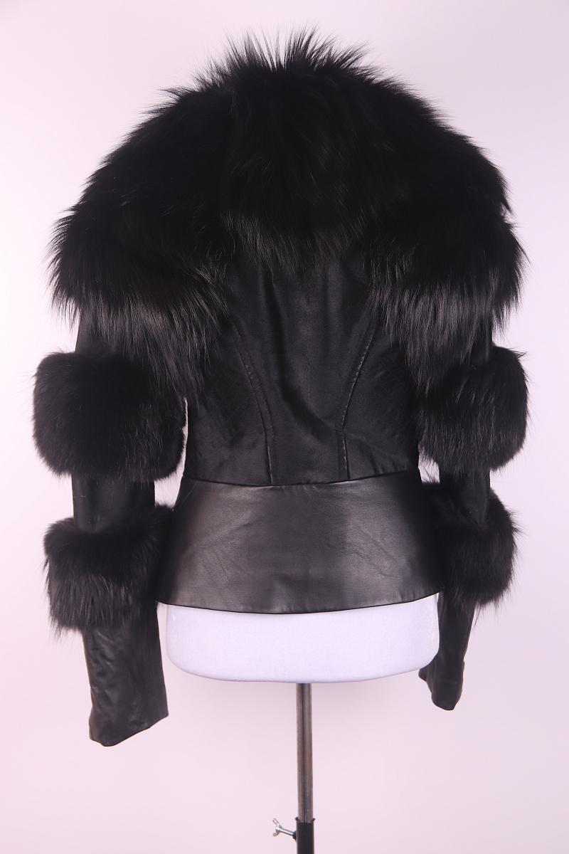 Donna 2003 Gucci Tom Ford 03-04 giacca in pelle con pelliccia in vendita