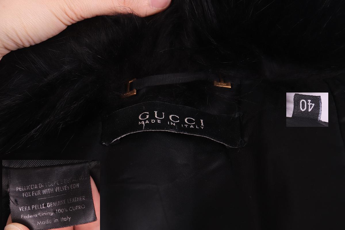 2003 Gucci Tom Ford 03-04 giacca in pelle con pelliccia in vendita 2
