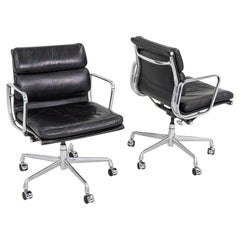 2003 Herman Miller Eames Soft Pad Management Desk Chair in Black Leather