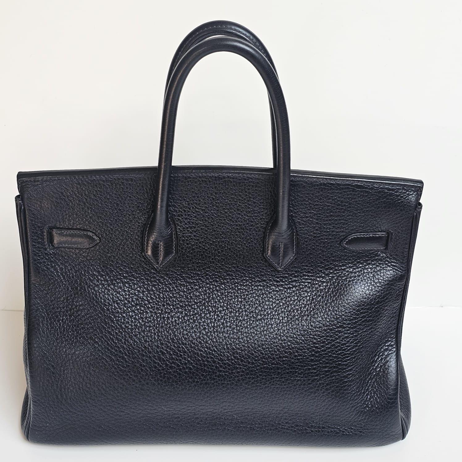 2003 Hermes Black Togo Birkin 35 Bag 6