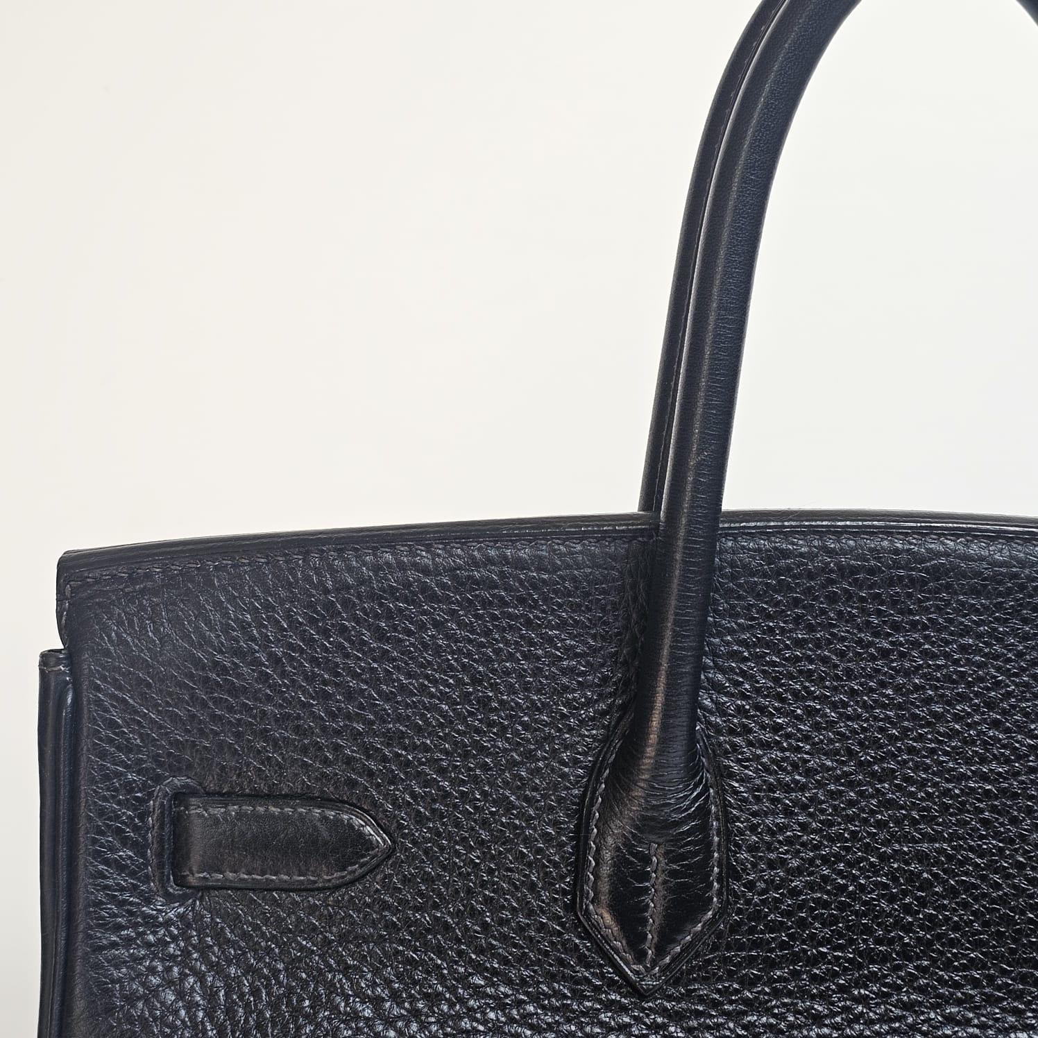 2003 Hermes Black Togo Birkin 35 Bag 7