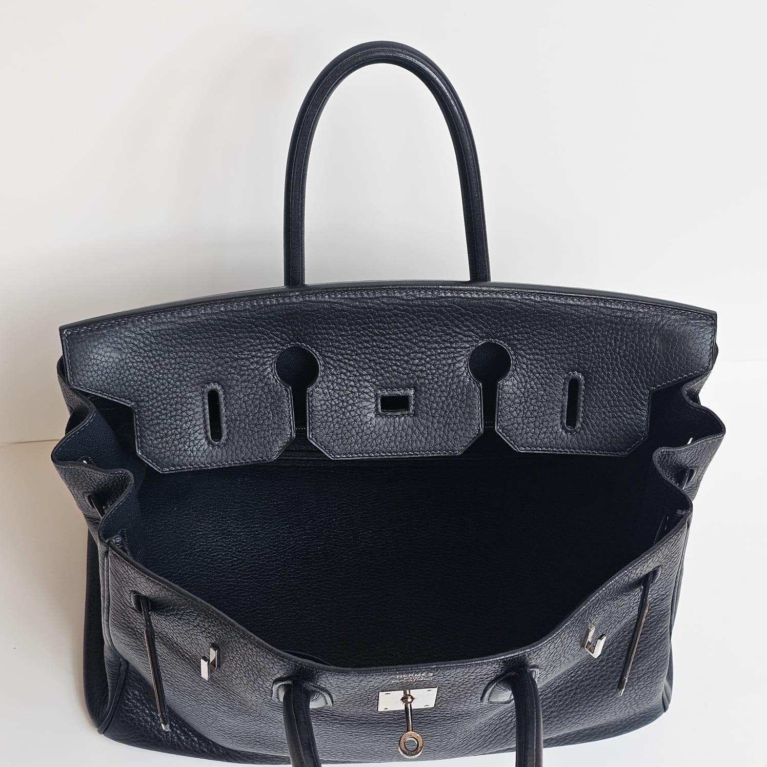 2003 Hermes Black Togo Birkin 35 Bag 10